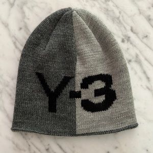 Y-3 Adidas Wool knit stocking ski cap, Small